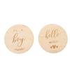 Toyvian 2pcs Wooden Growth Cards for Celebrating Development Fun Design for Parents for Capturing Cherished Memories view 1