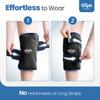 360 Full Coverage Knee Ice Pack Wrap for Post-Surgery Recovery - Bendable & Adjustable Hot Cold Therapy for Pain Relief, Swelling, Arthritis - Easy to Wear, Reusable Gel Pack for Men & Women, Black view 2