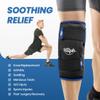 360 Full Coverage Knee Ice Pack Wrap for Post-Surgery Recovery - Bendable & Adjustable Hot Cold Therapy for Pain Relief, Swelling, Arthritis - Easy to Wear, Reusable Gel Pack for Men & Women, Black view 4