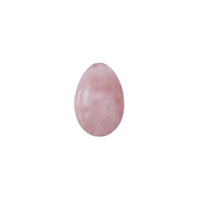 KAKAYE Rose Quartz Yoni Egg Jade Eggs Women Kegel Exerciser Jade Massager Tightening Ball Crystal Kegel Eggs Yoni Wand(Undrilled Egg-S)