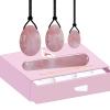 KAKAYE Rose Quartz Yoni Egg Jade Eggs Women Kegel Exerciser Jade Massager Tightening Ball Crystal Kegel Eggs Yoni Wand(Undrilled Egg-S) view 2