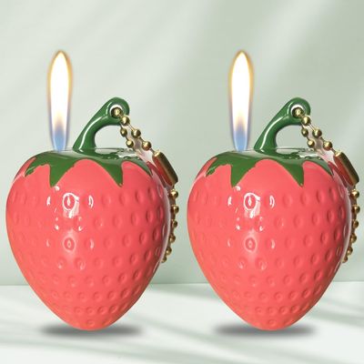 2 Pack Pink Windproof Butane Jet Torch Lighter,Funny Cool Lighters,Adjustable Jet Flame Torch,Refillable,Grill BBQ Candle Camping(Without Gas)