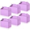 36 Pcs Party Favor Treat Boxes, Goodie Candy Gable Paper Gift Boxes with Handles for Birthday Wedding Shower Christmas Party Supplies, 6 x 3.5 x 3.5 Inches(Light Purple) view 1
