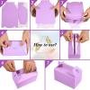 36 Pcs Party Favor Treat Boxes, Goodie Candy Gable Paper Gift Boxes with Handles for Birthday Wedding Shower Christmas Party Supplies, 6 x 3.5 x 3.5 Inches(Light Purple) view 3