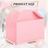36 Pcs Party Favor Treat Boxes, Goodie Candy Gable Paper Gift Boxes with Handles for Birthday Wedding Shower Christmas Party Supplies, 6 x 3.5 x 3.5 Inches(Pink) view 2