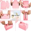 36 Pcs Party Favor Treat Boxes, Goodie Candy Gable Paper Gift Boxes with Handles for Birthday Wedding Shower Christmas Party Supplies, 6 x 3.5 x 3.5 Inches(Pink) view 3