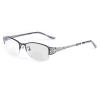 laureles Photochromic Bifocal Reading Glasses Women's Metal Oval Half Frame Transition Bifocal Readers Female (Black, 2.5, x) view 1