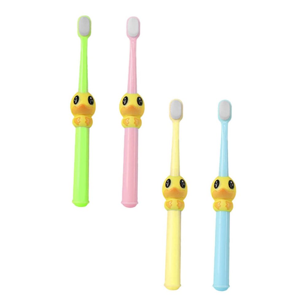 Beavorty 4pcs Cartoon Boy Girl Toothbrush Soft Bristle Boy Girl Toothbrush for Ages Gentle Oral Care for Teeth