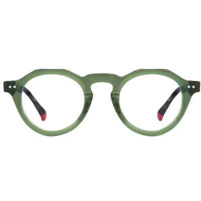 FYTOO Stylish Round Glasses Blue Light Blocking Reading Glasses for Women Men Green Lightweight Readers 2.0x with Spring Hinge Anti Glare/Eye Strain Warner FT1358