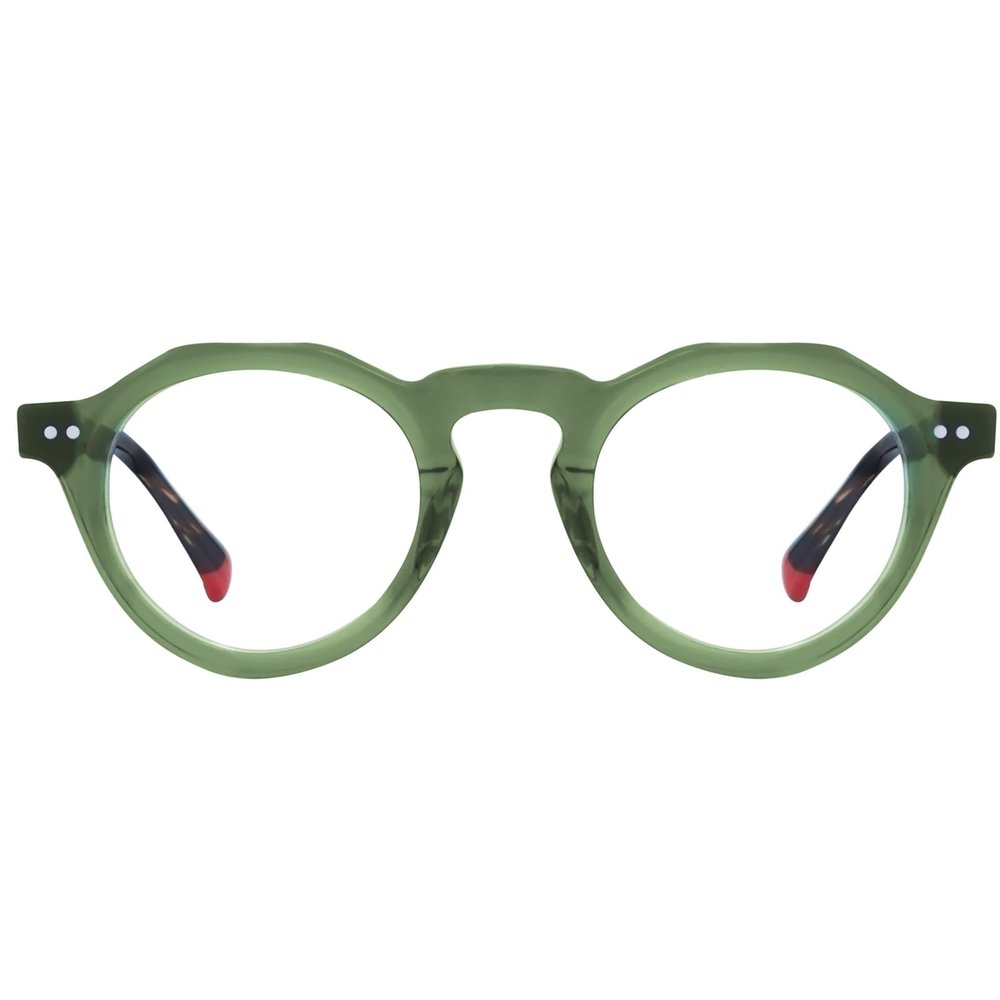 FYTOO Stylish Round Glasses Blue Light Blocking Reading Glasses for Women Men Green Lightweight Readers 2.0x with Spring Hinge Anti Glare/Eye Strain Warner FT1358