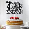 Congrats Lineman Cake Topper - Electrician Graduation Decorations - 2026 Graduation Party Decorations Black view 4