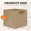 ADIDO EVA Kraft Brown Square Gift Bags Large Size Square Bottom Paper Bags with Handles for Party Favor, Shopping Bag (12x12x12 In, 1 CT) view 2