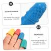 Hoement 20pcs Elastic Rubber Finger Protectors Non-Slip Fingercots for Cutting Household Sports Use view 4
