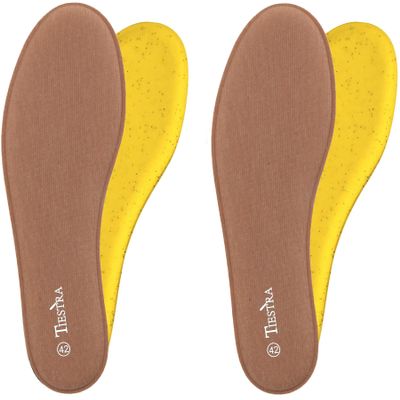 2 Pair -Shoe Inserts for Mens Memory Foam Insoles,Replacement Insoles for Work Boots Running Shoes, Cushion Shock Absorbing for Foot Pain Relief, Comfort Breathable Inner Soles Brown 47EU,US14
