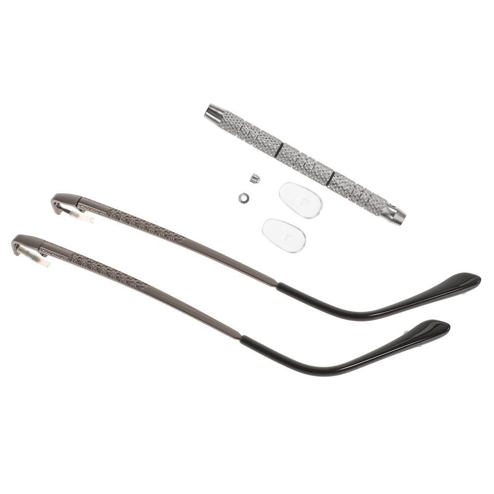 Beavorty Eyeglasses Repair Kit Durable Replacement Arms Nose Pads Screws Screwdriver for Sunglasses and Eyeglasses Easy Installation for Personal Use