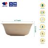JOLLY CHEF Compostable Disposable Paper Bowls [16 oz] Heavy Duty Soup Uncoated Containers [150 Pack] Biodegradable Bagasse Hot Cold Eco-Friendly Natural Sugarcane Microwavable for Dessert Christmas view 2