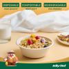 JOLLY CHEF Compostable Disposable Paper Bowls [16 oz] Heavy Duty Soup Uncoated Containers [150 Pack] Biodegradable Bagasse Hot Cold Eco-Friendly Natural Sugarcane Microwavable for Dessert Christmas view 3