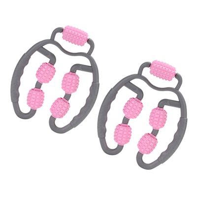 FOMIYES 2pcs Fitness Massage Roller Rollers Deep Tissue Roller Muscle Deep Massage Roller Devices Rolling Eva Yoga Auxiliary Supplies Pink, 29X22X4CM