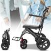 CYZJPRVN Transport Wheelchair Lightweight Foldable, Ultra Lightweight Transport Wheelchair with Handbrake, Weight Only 22lbs, Portable Compact Travel Wheelchairs for Elderly view 1