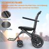 CYZJPRVN Transport Wheelchair Lightweight Foldable, Ultra Lightweight Transport Wheelchair with Handbrake, Weight Only 22lbs, Portable Compact Travel Wheelchairs for Elderly view 2
