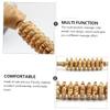 Beavorty Wooden Abdominal Massager Roller Multi-Purpose Nine-Wheel Massager for Full-Body Relief Handheld Design for Muscle Recovery and Stress Relief Smooth Finish for Comfortable Use view 3