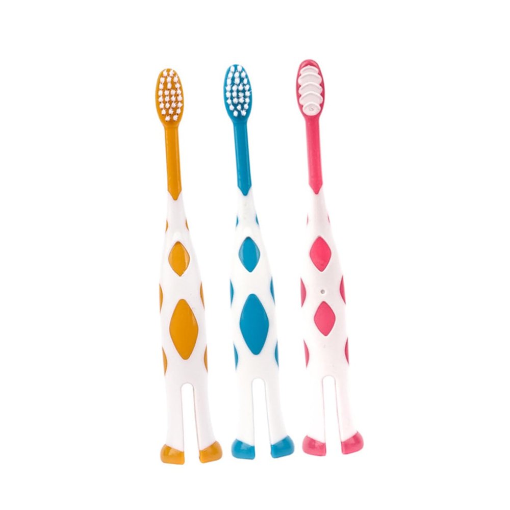 Beavorty 6pcs Soft Bristle Boy Girl Toothbrush with Comfortable Grip Handle Cartoon Design for Ages Essential Bathroom Accessories for Oral Care