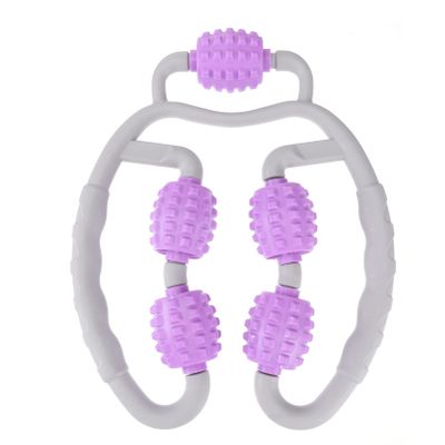 FOMIYES Leg Massage Roller Muscle Roller Massaging Roller Leg Roller Stick Handheld Massager Roller Massager Fitness Roller Yoga Leg Clamp Scroll Wheel Auxiliary Supplies Abs Purple, 29X23.5X2CM