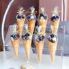 Gumney 50 Pcs 11.81x6.3 inch Cone Cellophane Bags with Twist Ties, Clear Plastic Cone Shaped Treat Bags Triangle Bags for Popcorn Favor Treats Candy view 2