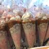 Gumney 50 Pcs 11.81x6.3 inch Cone Cellophane Bags with Twist Ties, Clear Plastic Cone Shaped Treat Bags Triangle Bags for Popcorn Favor Treats Candy view 4
