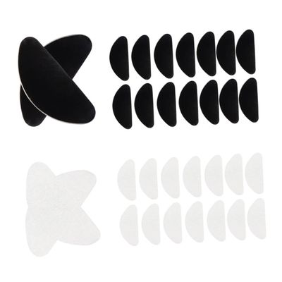 Beavorty 16pairs D-Shaped - Nose Pads for Eyeglasses Heighten Comfort and Fit Self-Adhesive and for Sports and Daily Use Thickness