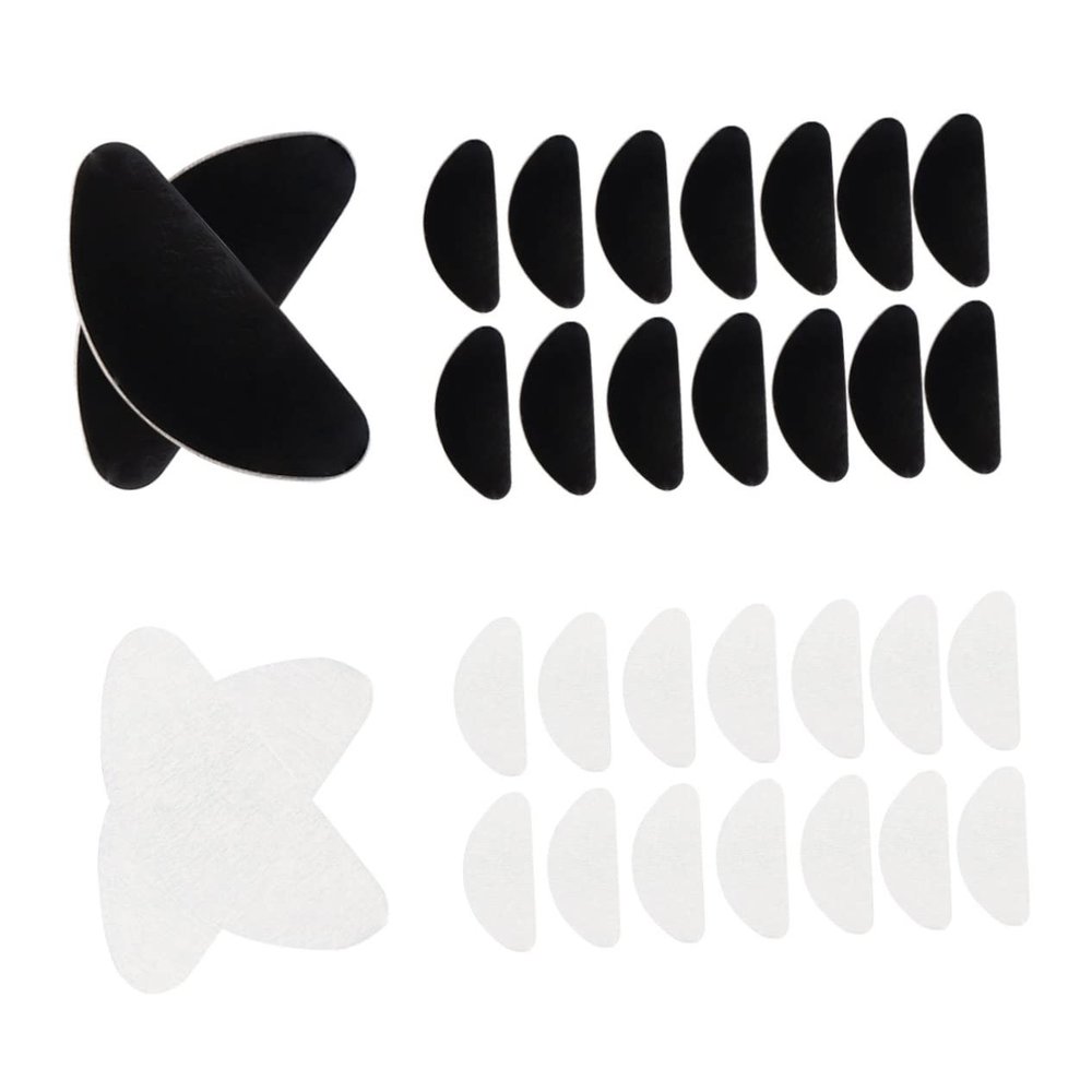 Beavorty 16pairs D-Shaped - Nose Pads for Eyeglasses Heighten Comfort and Fit Self-Adhesive and for Sports and Daily Use Thickness