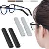 2 Pairs Silicone Glasses Ear Cushion, Eye Glasses Ear Grippers Anti Slip, Glasses Ear Grips Non Slip, Eyeglass Ear Cushions for Pain, Temple Sleeves Tips Ear Pads for Glasses Slip Preventer (BLK&Gry) view 1