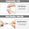 2 Pairs Silicone Glasses Ear Cushion, Eye Glasses Ear Grippers Anti Slip, Glasses Ear Grips Non Slip, Eyeglass Ear Cushions for Pain, Temple Sleeves Tips Ear Pads for Glasses Slip Preventer (BLK&Gry) view 3