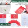 HoHpHq 10 Pack Red Medication List Card with 10 Sleeves for Family Members Like Elderly - Emergency Contact ID Card for Wallet, Phone, Pocket, Handbags - Medical Systems for Retirement Community view 3