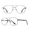 RB.Pilot Reading Glasses for Men Square Double Bridge Light Blocking Computer Readers Spring Hinge Metal Frame Acetate Legs view 2