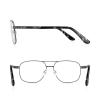 RB.Pilot Reading Glasses for Men Square Double Bridge Light Blocking Computer Readers Spring Hinge Metal Frame Acetate Legs view 3