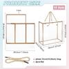 BENECREAT 10 Packs Clear PET Plastic Gift Box, 7.8x7.8x3.5 Inch Treat Gift Boxes with Gold Border and Handle, Favor Box with Cord for Mother's Day, Birthday Party, Wedding Favours view 2