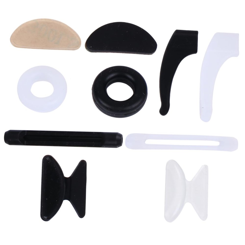 Beavorty 48pairs Eyeglasses Retainers Kit - Nose Pads and Grips for Nose Support for Glasses and Sunglasses for Home Repair Shops and Outdoor Use