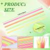 Eaasty 1000 Pcs Disposable Drinking Plastic Straws Bulk, 0.24'' Diameter and 7.87" Long Plastic Long Disposable Drinking Straws (Bright Colors) view 3
