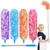 4 Pack Microfiber Feather Dusters, Up to 55 Inch Extension Pole, Cobweb Cleaner, Electrostatic Bendable Head,Telescoping Feather Dusters for Wall, Ceiling Fan, Celling, Car, Furniture view 1