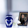 KEEPSAKE COMPANY Angel Wings Blue Small Urns for Ashes - Mini Urns for Ashes - Tiny Keepsake Urns for Human Ashes - Capacity 3 Teaspoon - Height 3 Inches Bag. view 2