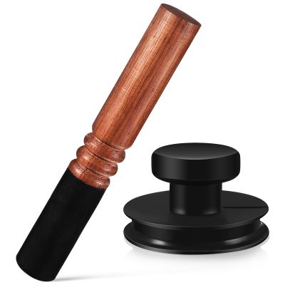 Abaodam Buddha Sound Bowl Tool Leather Wrapped Stick Strong Handle for Easy Lifting of Singing Bowls Compact and Portable Design