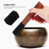 Abaodam Buddha Sound Bowl Tool Leather Wrapped Stick Strong Handle for Easy Lifting of Singing Bowls Compact and Portable Design view 4