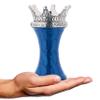 Medium Tealight Blue Enamel/Candle Urn for Human Ash - Glossy Blue Urn for Human Ash - Cremation Urns/Keepsakes for Ashes - Ash Holders - ERN - Earns view 1