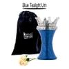 Medium Tealight Blue Enamel/Candle Urn for Human Ash - Glossy Blue Urn for Human Ash - Cremation Urns/Keepsakes for Ashes - Ash Holders - ERN - Earns view 3