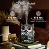 Alieye Ceramic Essential Oil Diffuser, 200ML Handcrafted Ceramic Owl Ultrasonic Cool Mist Aromatherapy Humidifier with 7 Colors LED Waterless Auto Shut Off for Home Office Yoga, Gifts for Mom, Sliver view 4