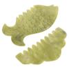 Beaupretty 2pcs Natural Jade Scalp Massager Combs Dry Scalp Treatment Neck Massage Tool Head Scratcher Massager Whisk for Hair Face Care view 1