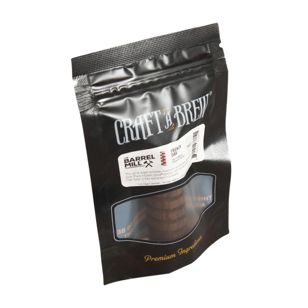 Craft A Brew - French Oak Infusion Spirals - Heavy Toast - For At Home Beer Brewing - Gives Homebrewed Beer A Barrel Aged Flavor - Warm Vanilla - 1 Small Oak Aging Spiral - For 1 gal Batch
