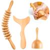 3 PCS Wood Therapy Massage Tools - Professional Maderoterapia Kit for Body Sculpting, Improving Circulation, and Muscle Relaxation view 1