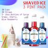 Snow Cone Kit - 1ct 16oz of each Flavor (Cherry, Grape and Blue Raspberry)- 30 Neon Straws and Snow Cone Cups Included view 3
